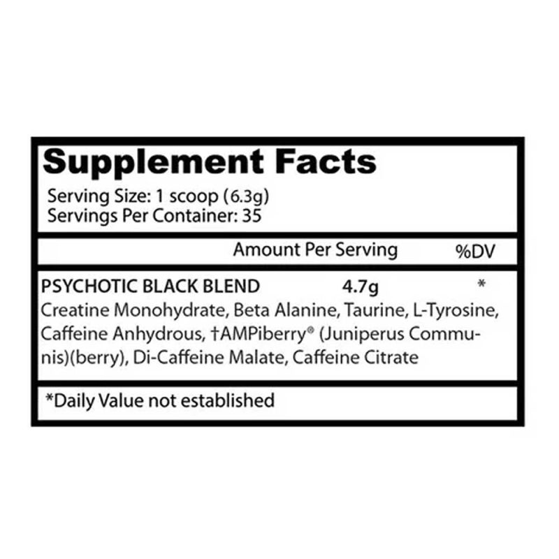 PRE - ENTRENO - PSYCHOTIC BLACK INSANE LABZ - Imagen 2
